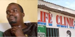 File image of the patient and the clinic where he underwent the procedure in Kawangware